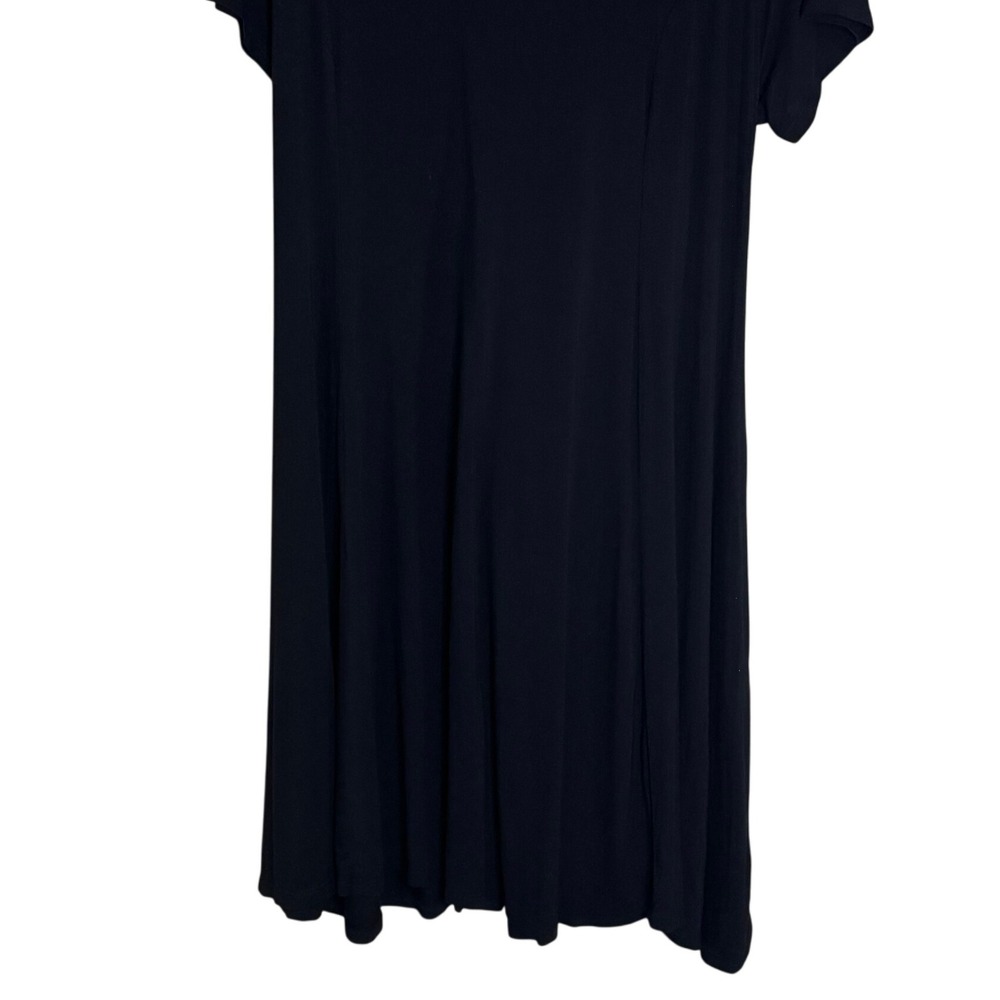 Forever 21 T-Shirt Dress Women 3X Black Lace Up Goth Flowy 90s Midi Witchy Plus - Picture 2 of 8